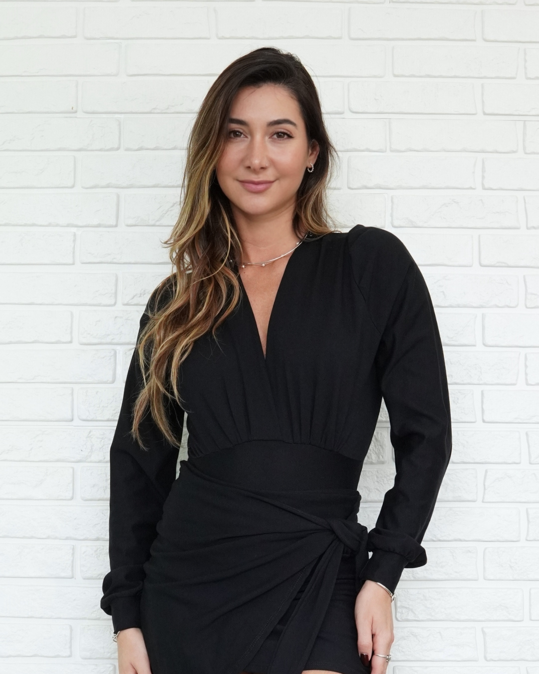 Body Transpassado Manga Longa Preto