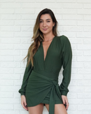 Short Saia Amarração Verde Militar