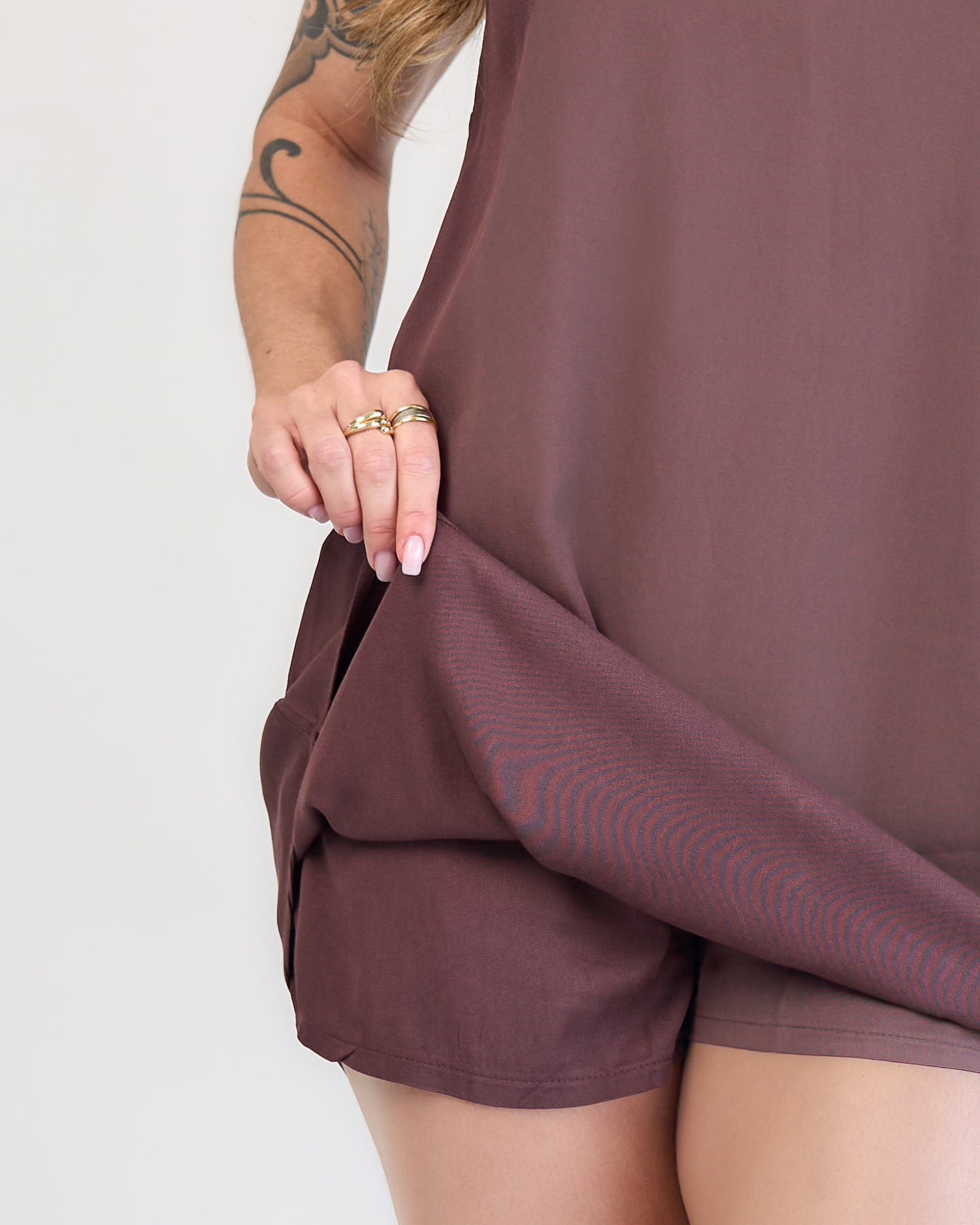 Macaquinho Vestido Marrom