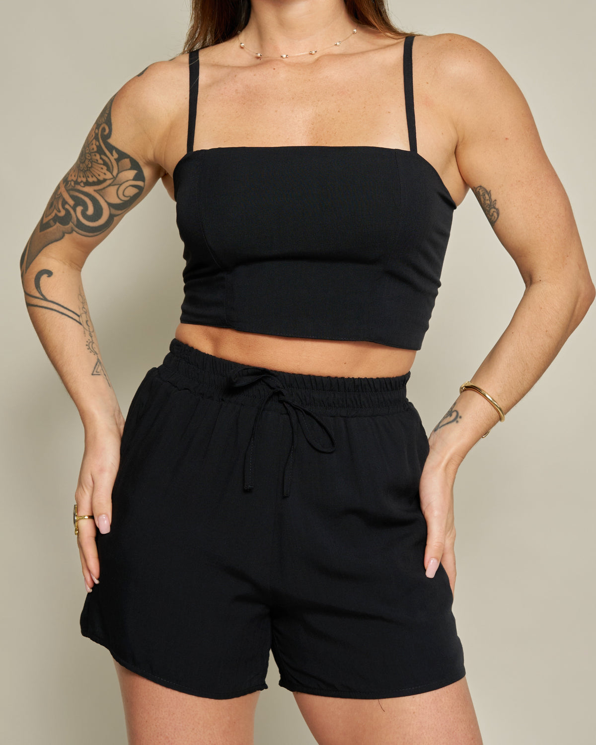 Top Viscolinho Preto