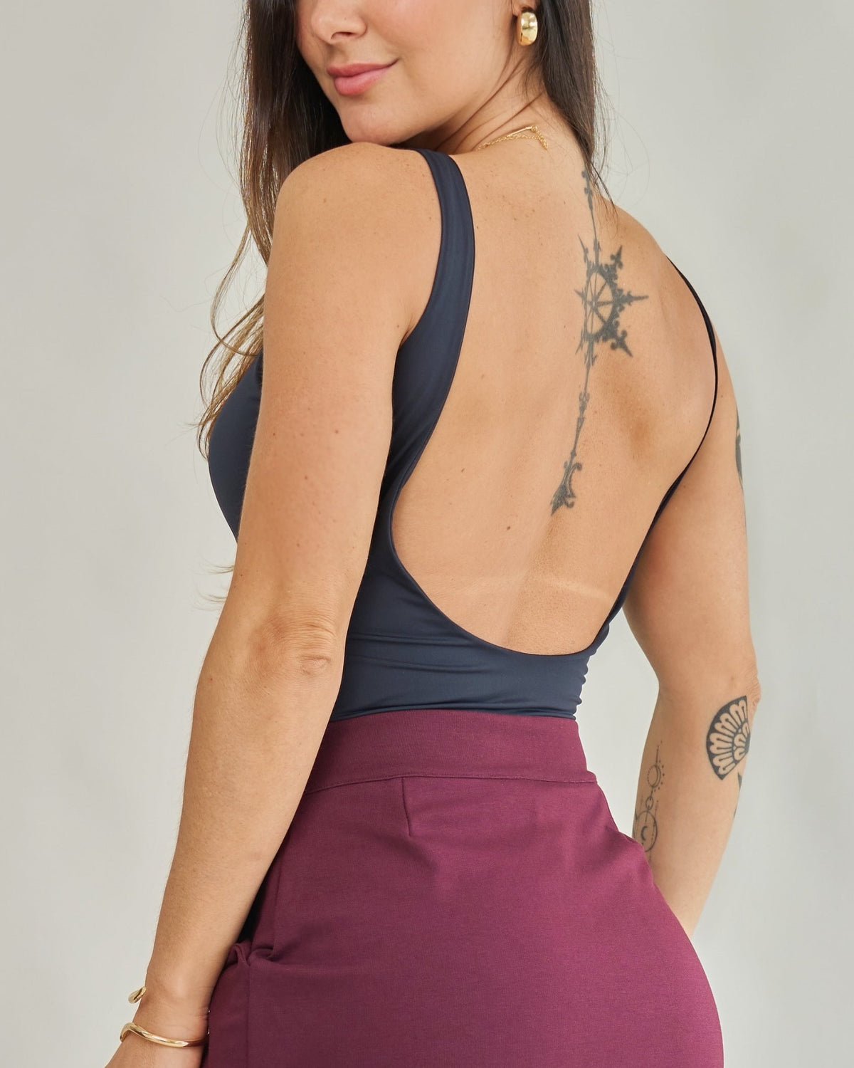 Body Costas Abertas Preto