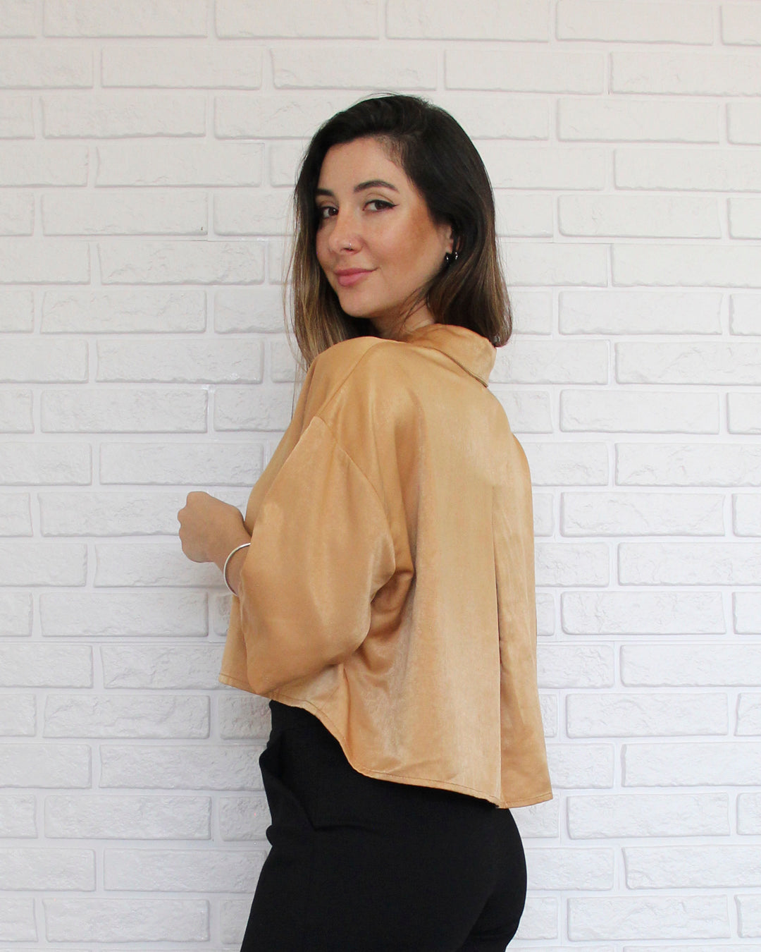 Camisa Acetinada Gold