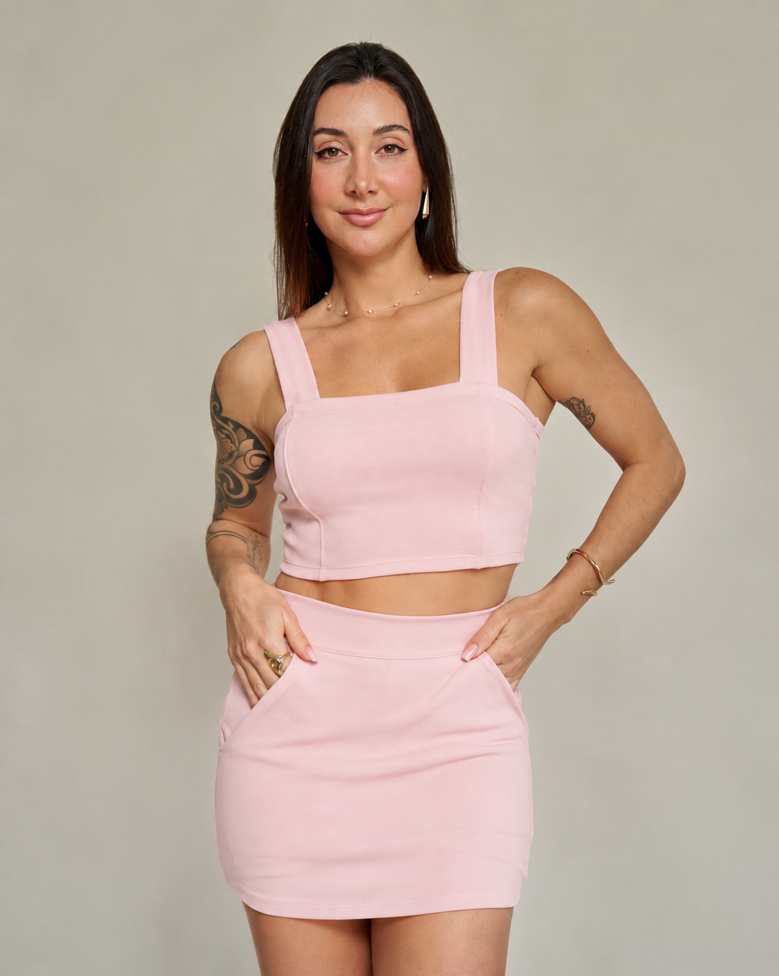 Top Cargo Rosa Claro