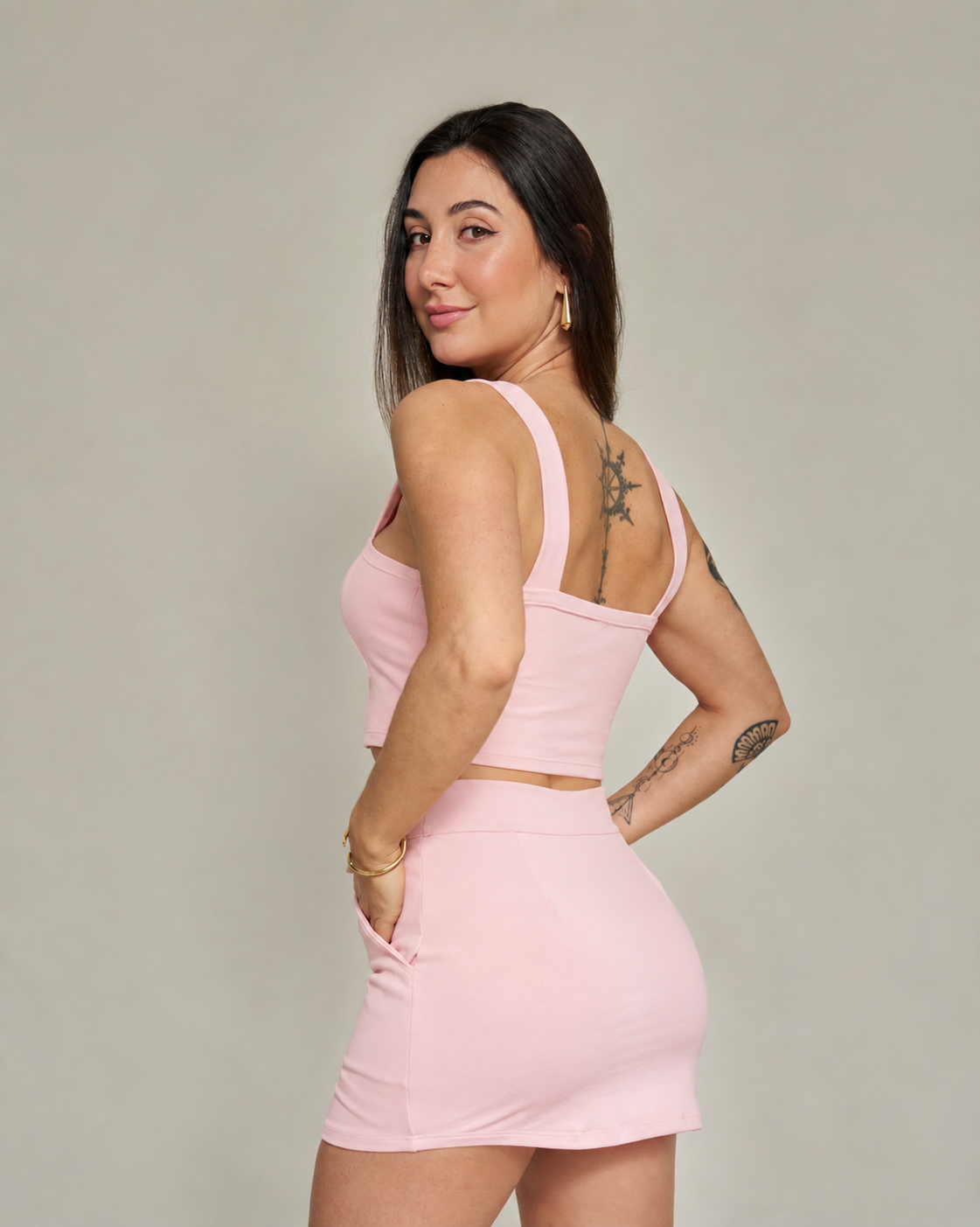 Top Cargo Rosa Claro
