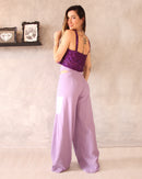 Calça Recortes Lilás