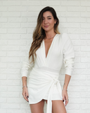 Body Transpassado Manga Longa Off-White