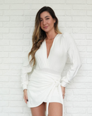 Body Transpassado Manga Longa Off-White