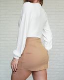 Body Transpassado Manga Longa Off-White