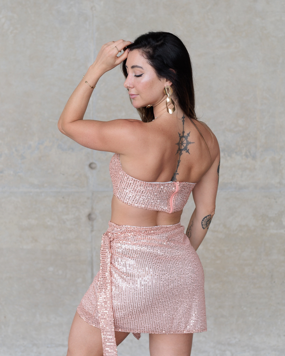 Top Faixa Glow Rose