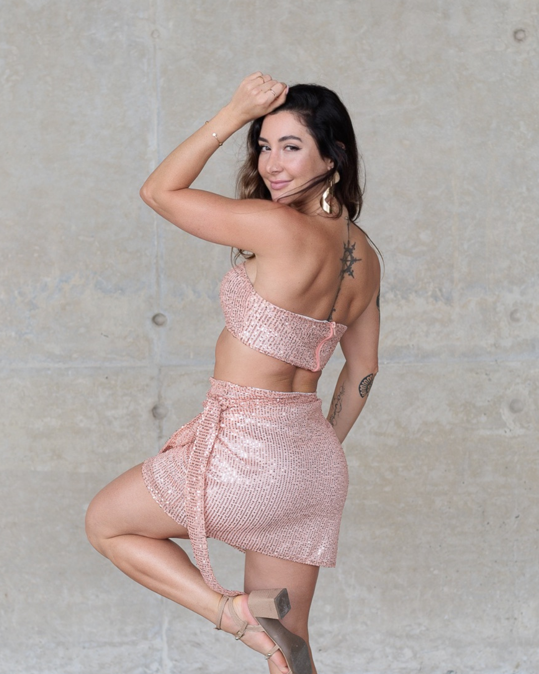 Top Faixa Glow Rose
