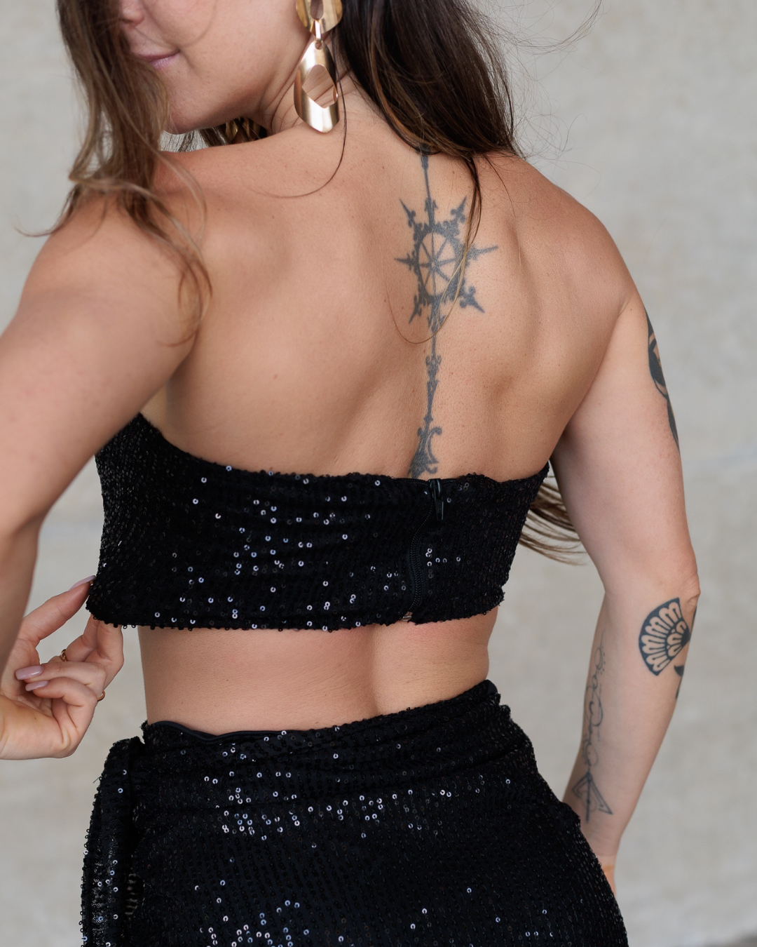 Top Faixa Glow Preto