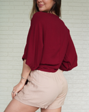 Camisa Amarração Cereja