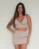 Short Saia Bliss Areia (saia atrás)