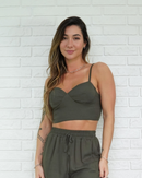 Top Viscose Verde Militar