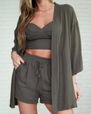 Top Viscose Verde Militar