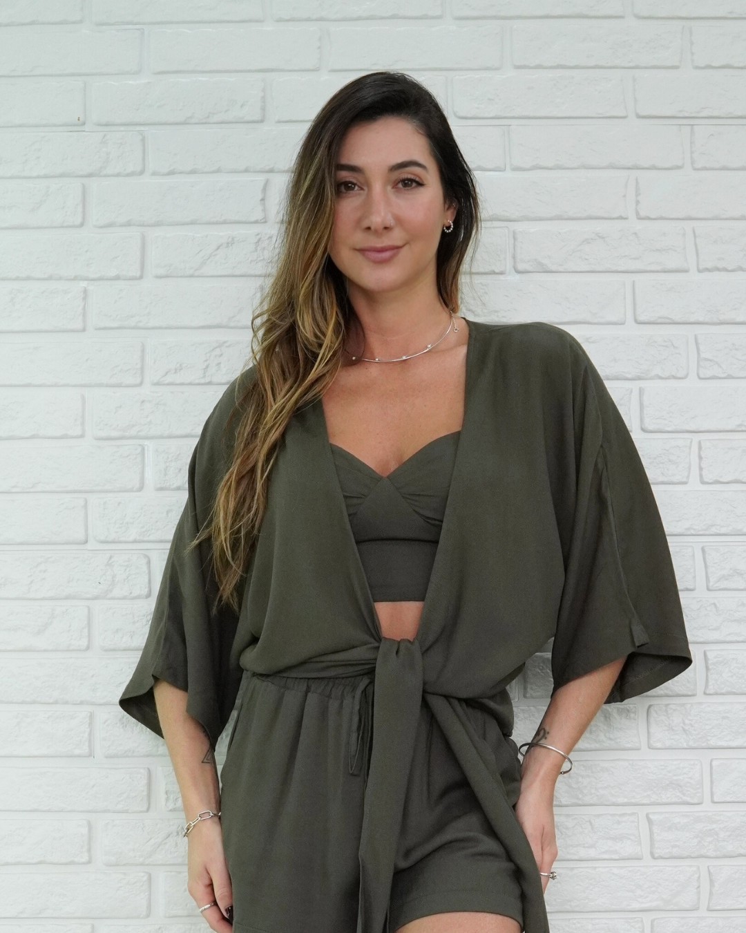 Camisa Amarração Verde Militar