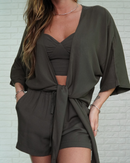 Top Viscose Verde Militar