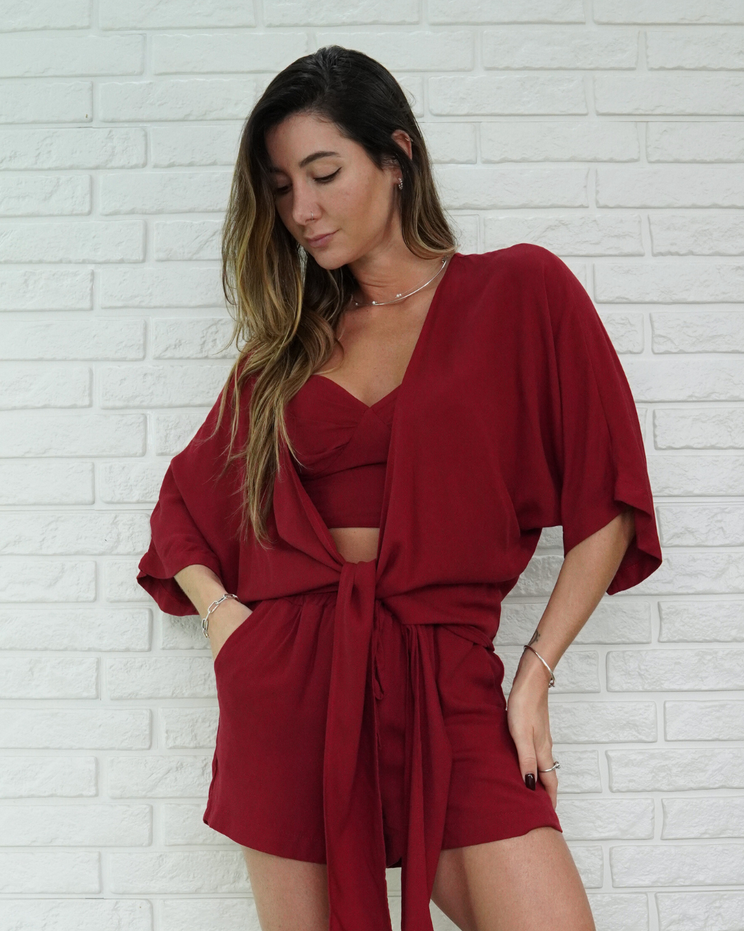 Top Viscose Vinho