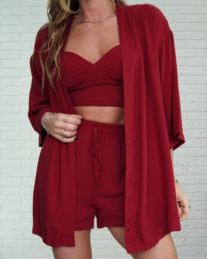 Short Viscose Vinho