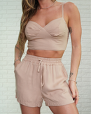 Short Viscose Capuccino