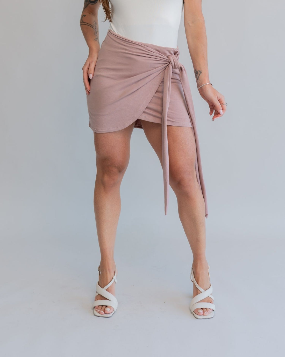 Short Saia Amarração Rose