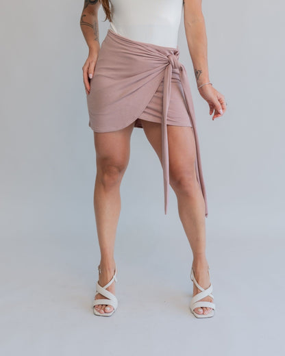 Short Saia Amarração Rose