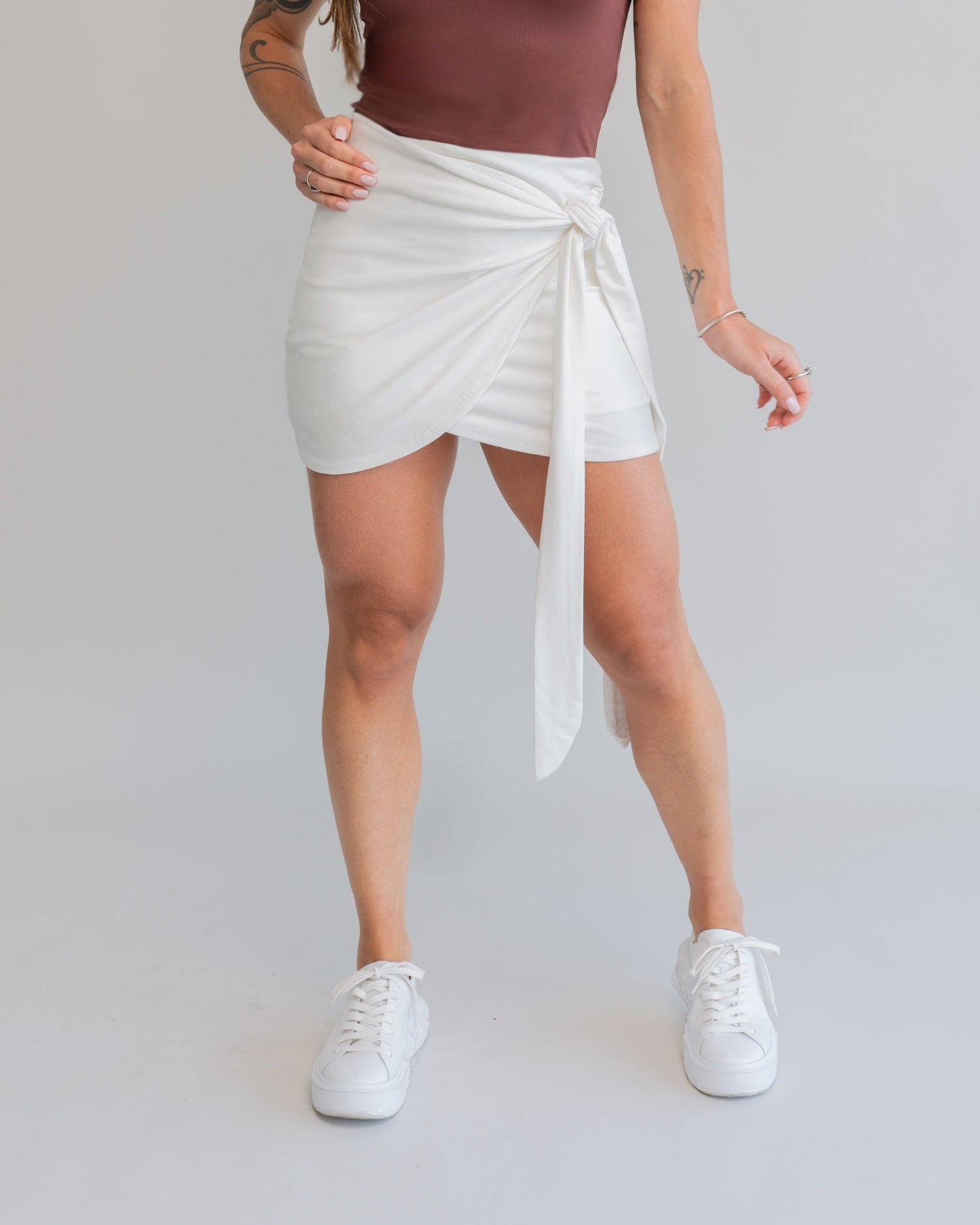 Short Saia Amarração Off-White