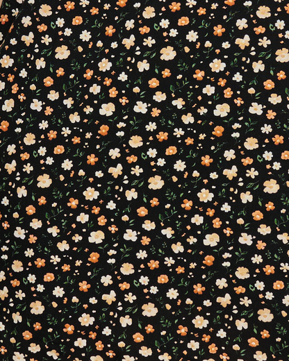 Macaquinho Vestido Floral Preto