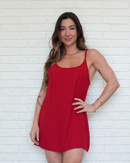 Macaquinho Vestido Vermelho