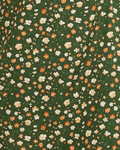 Macaquinho Vestido Floral Verde