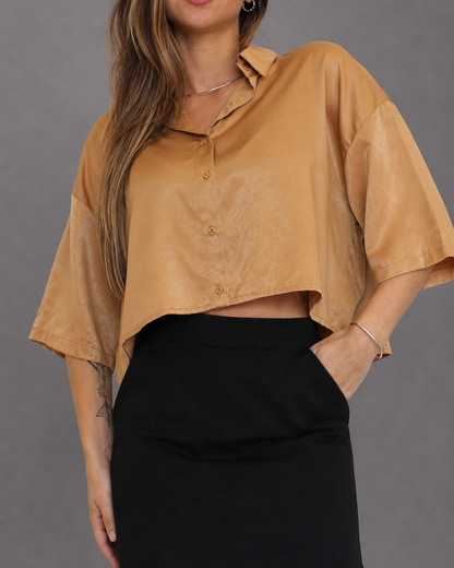 Camisa Acetinada Gold