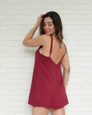 Macaquinho Vestido Vinho