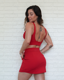 Short Saia Bliss Vermelho (saia atrás)