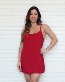 Macaquinho Vestido Vermelho