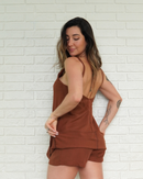 Macaquinho Vestido Marrom