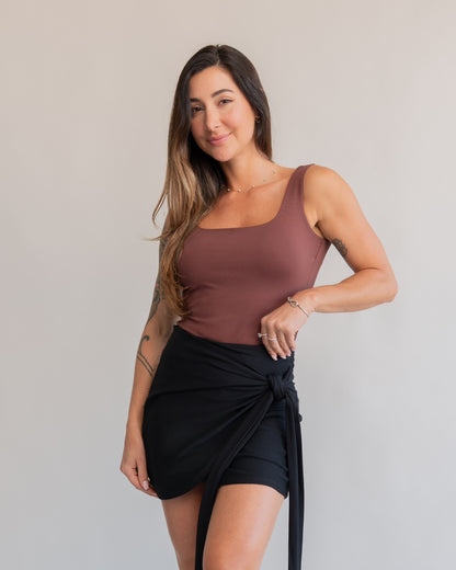 Short Saia Amarração Preto