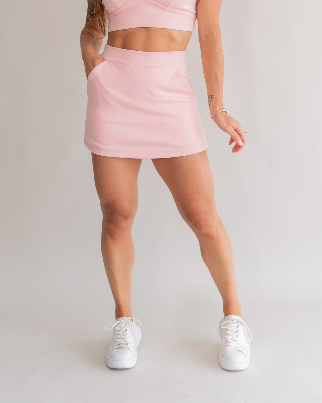 Short Saia Bliss Rosa Claro