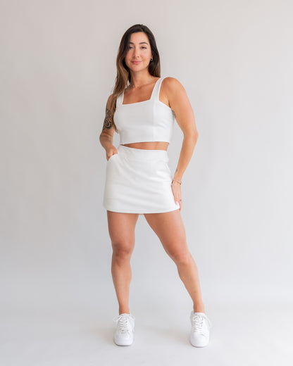 Short Saia Bliss Off-White (saia atrás)