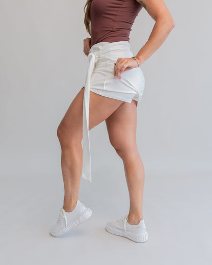 Short Saia Amarração Off-White