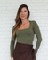 Body Manga Longa Verde Militar