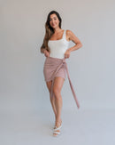 Short Saia Amarração Rose