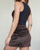 Short Saia Tule Marrom