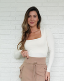 Body Manga Longa Off-White