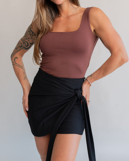 Short Saia Amarração Preto