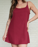 Macaquinho Vestido Vinho