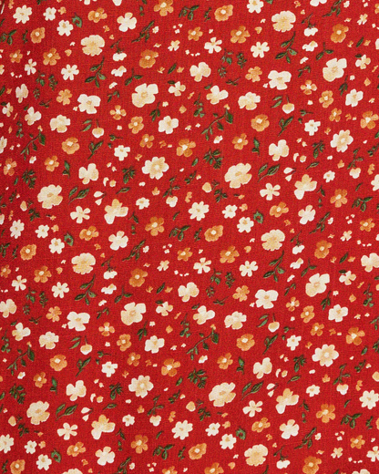Macaquinho Vestido Floral Terra Cota