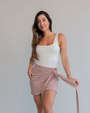 Short Saia Amarração Rose