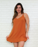 Macaquinho Vestido Marrom Guaraná