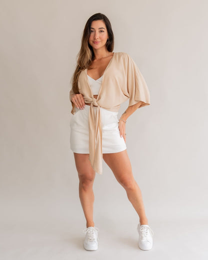 Camisa Amarração Areia