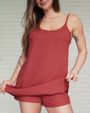 Macaquinho Vestido Terra Cota